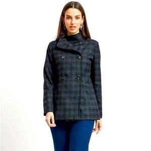 Vintage Double Breasted Jacket - Grey And Black